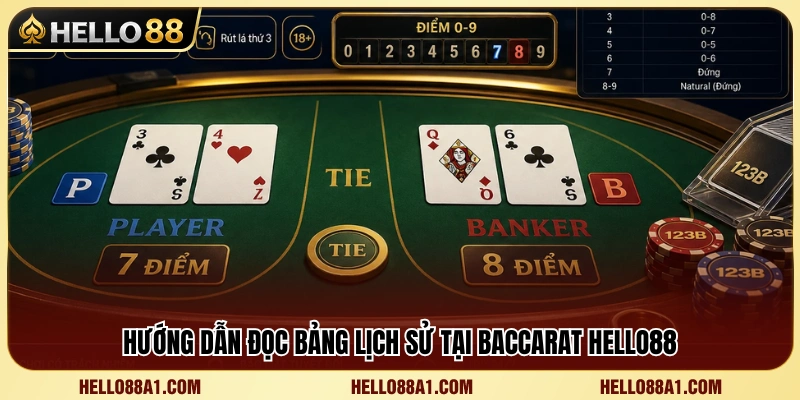 Cách theo dõi và hiểu các ký hiệu trên bảng lịch sử Baccara 