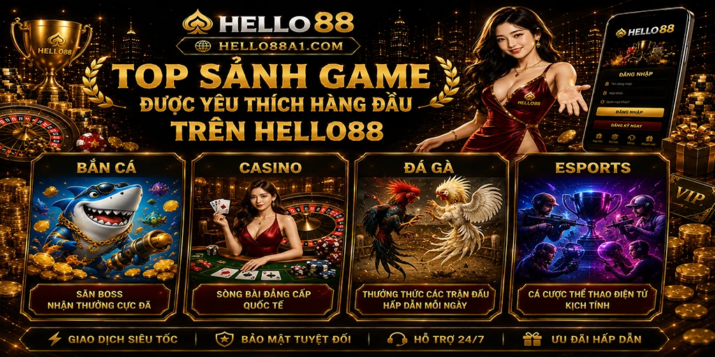HELLO88 – Link Vào suhuqq.co Chính Thức - Đăng Ký Nhanh 3 Top sảnh game được yêu thích hàng đầu trên Hello88